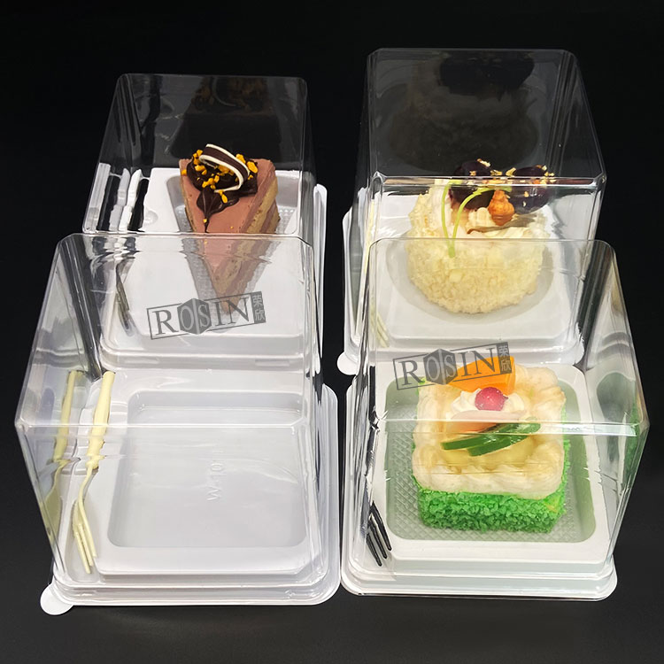 square cake box with clear lid