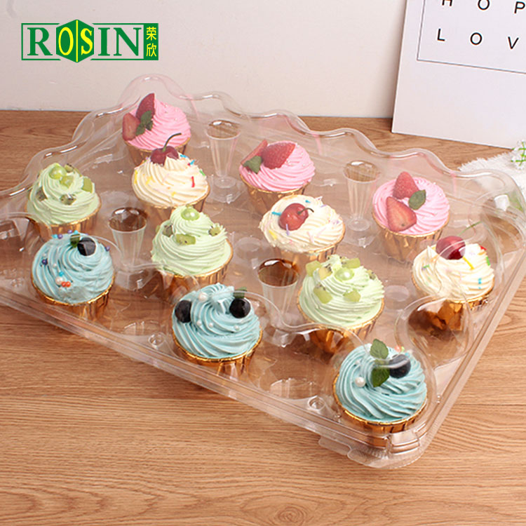 transparent cupcake dessert food container