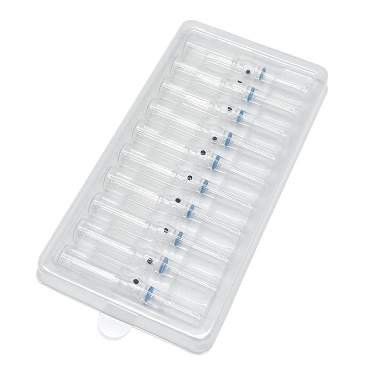 clear plastic blister medical vial tray