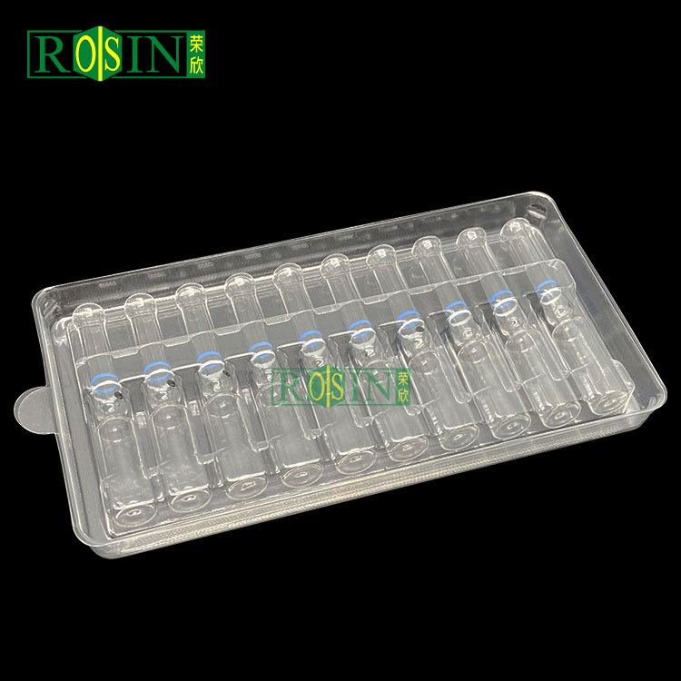 blister white transparent plastic medical packaging vial tray