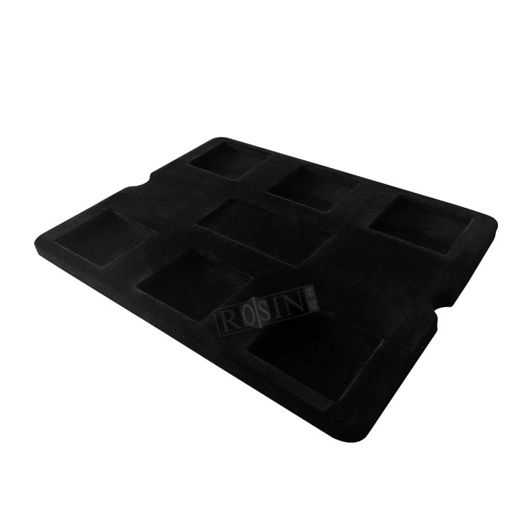 disposable black PS velvet tray