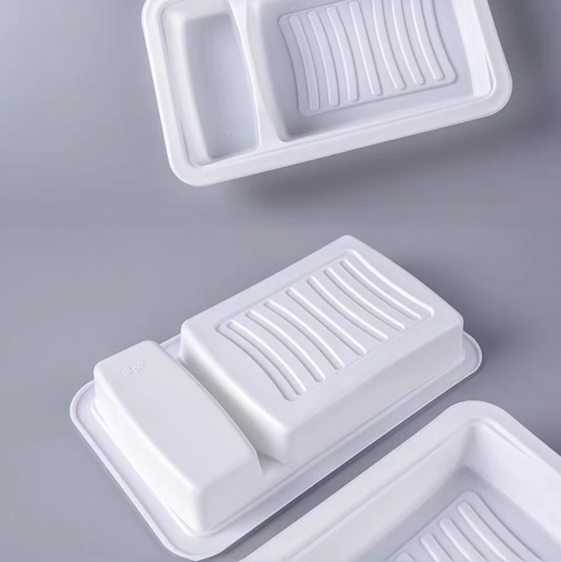 white PP salmon tray
