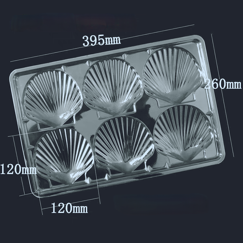clear blister scallop clamshell packaging