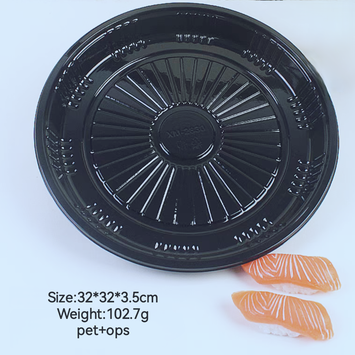 Round Sushi Takeaway Food Tray with Lid