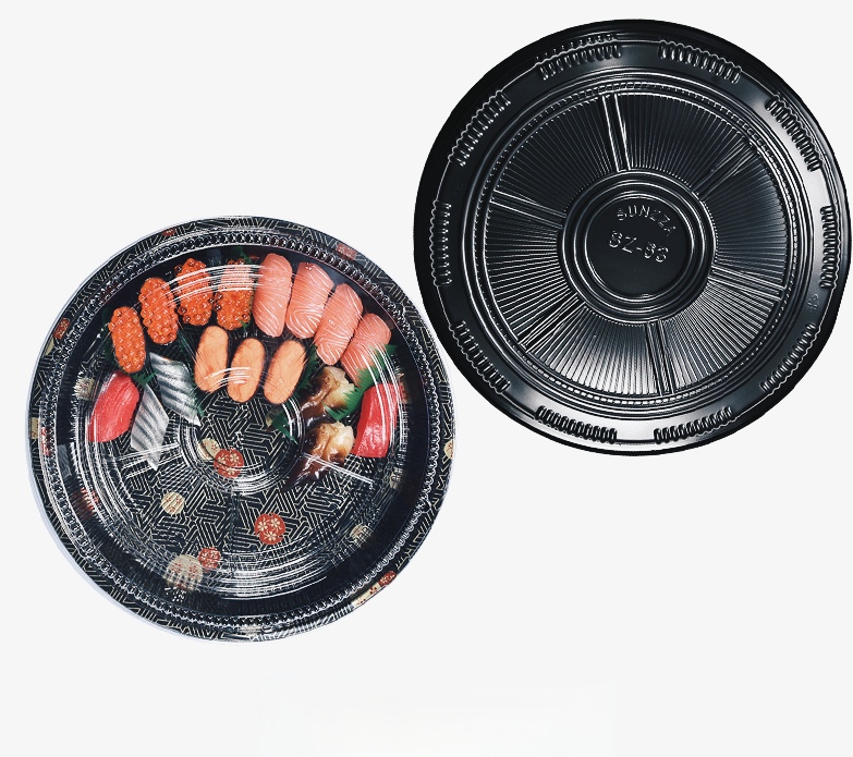  Japanese Sushi Display Black Sushi Box Take Away