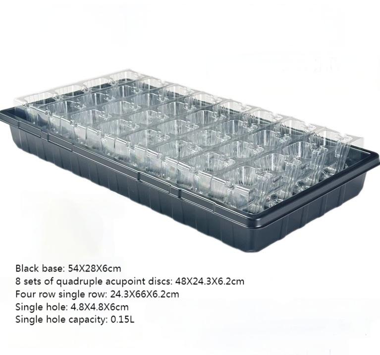 garden plastic 4 cavity seedling trays
