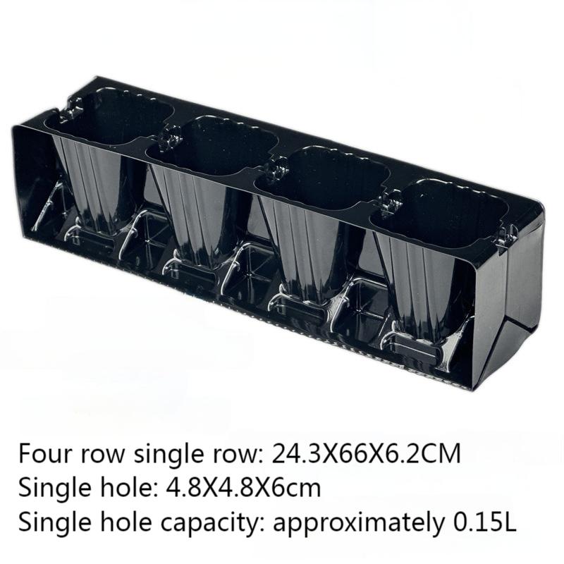 Clamshell foldable plant flower horticultural black plastic PET seedling trays