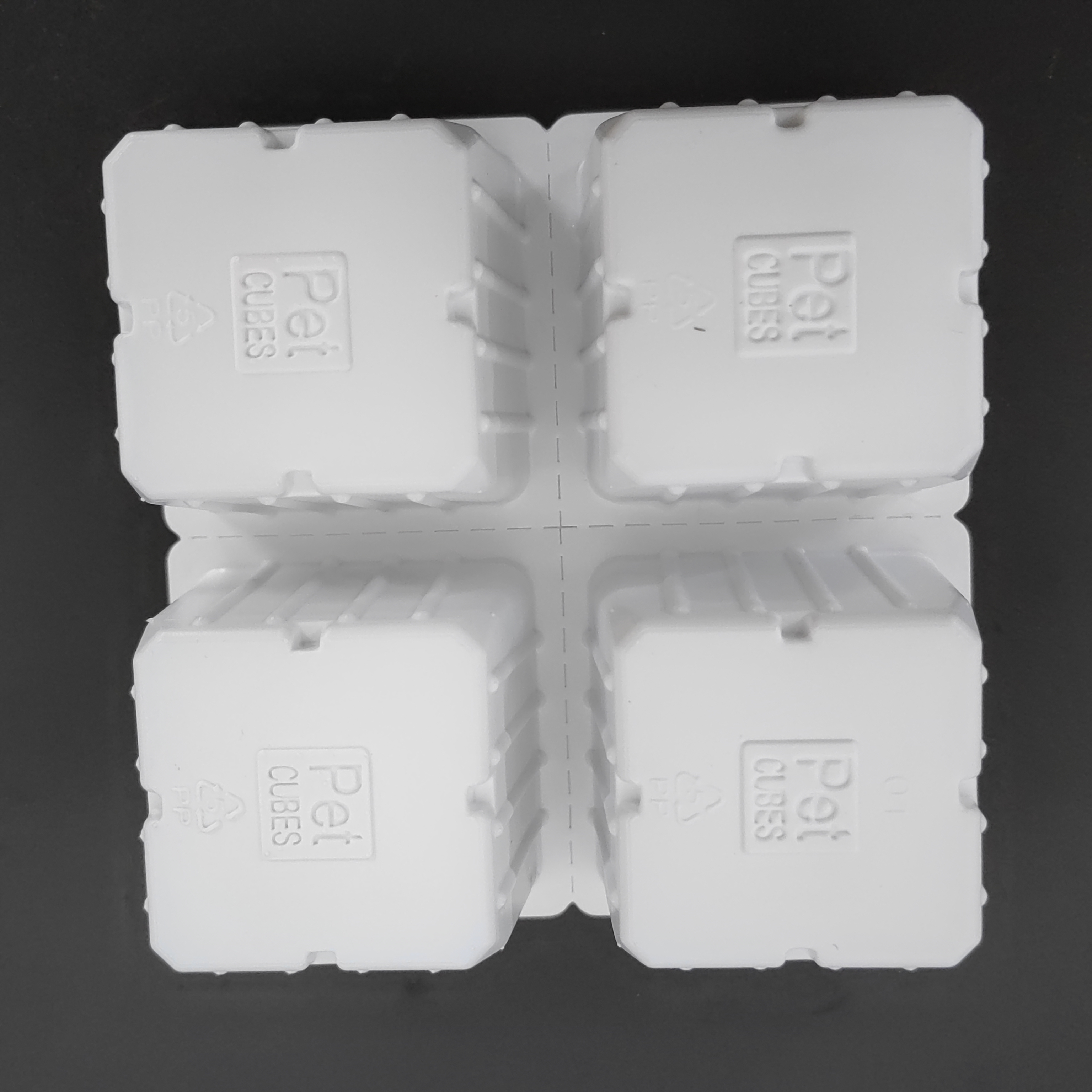 white pets plastic food container