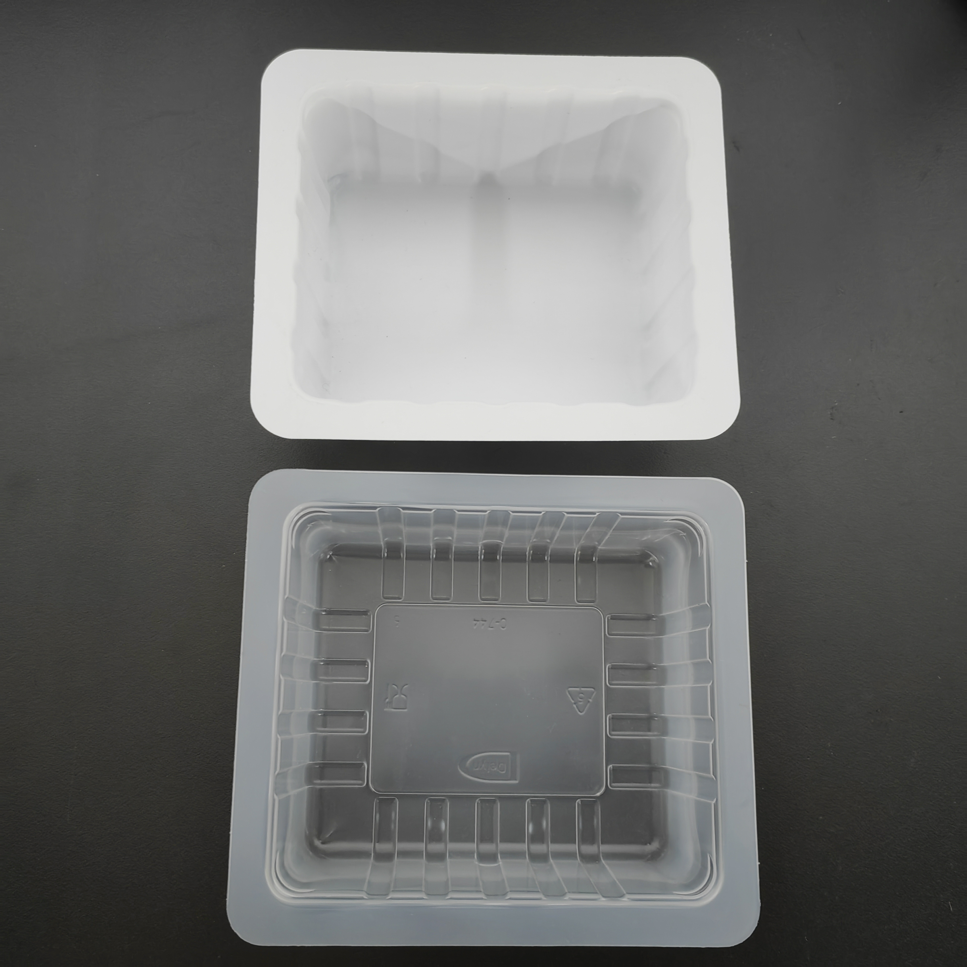 golden plastic chocolate packaging tray