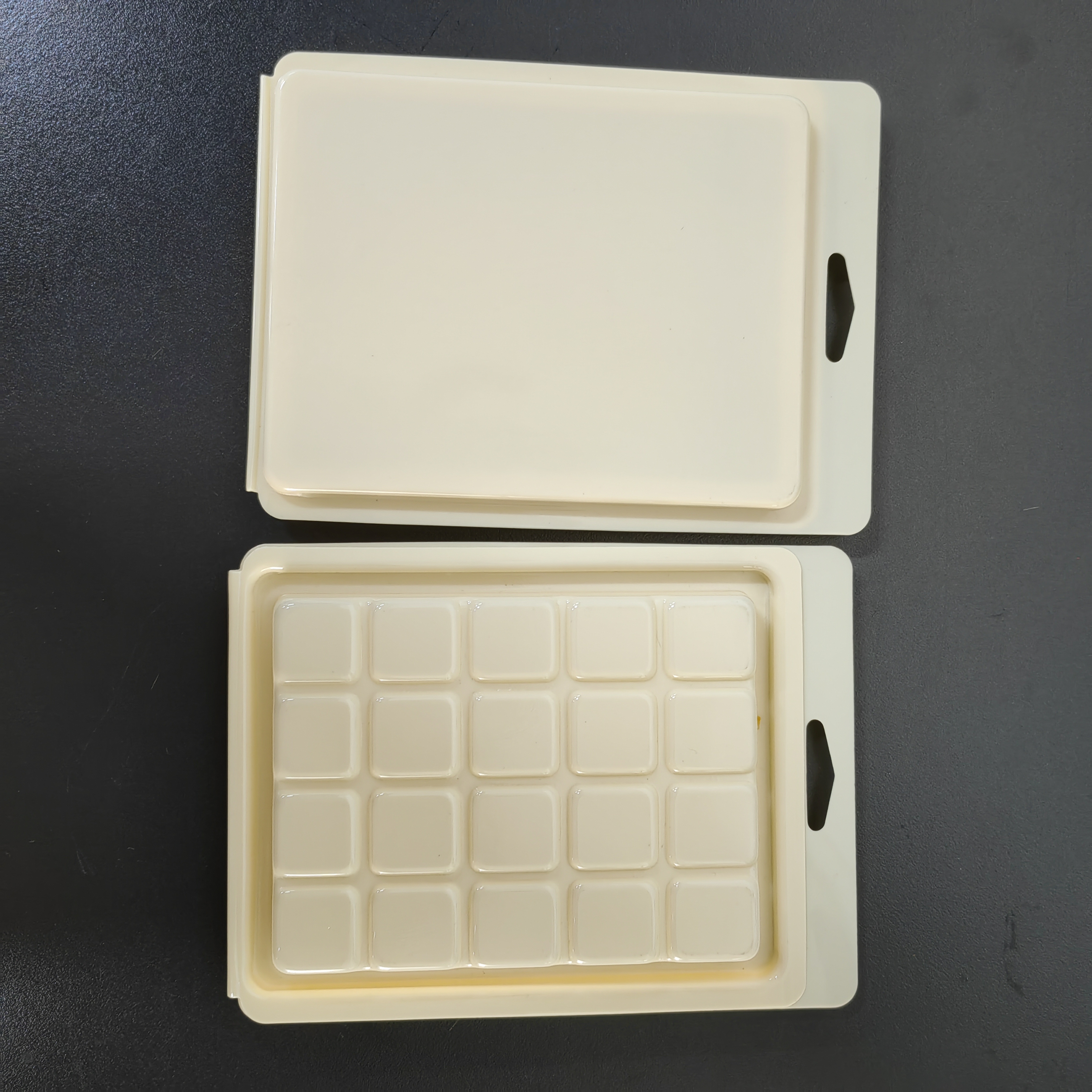 clear plastic packaging 6 cavity mold wax melt clamshell