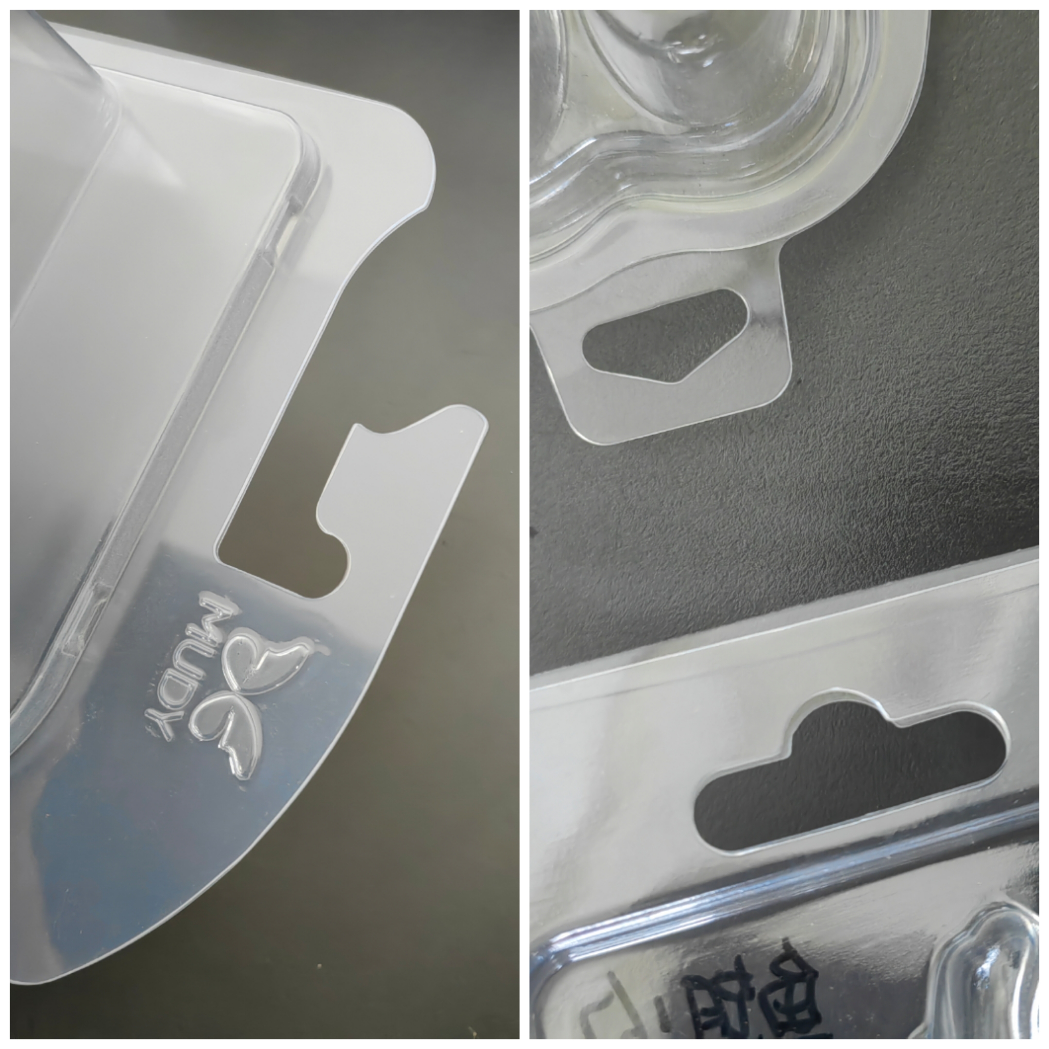 PVC hinged clamshell packaging