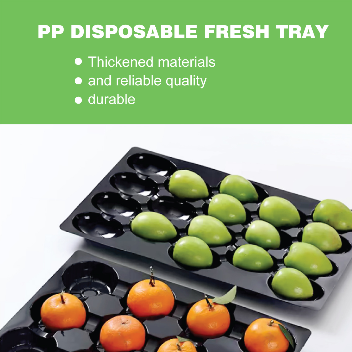 Black fruit display tray