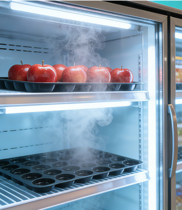 Refrigerated plastic PP tray fruit display tray