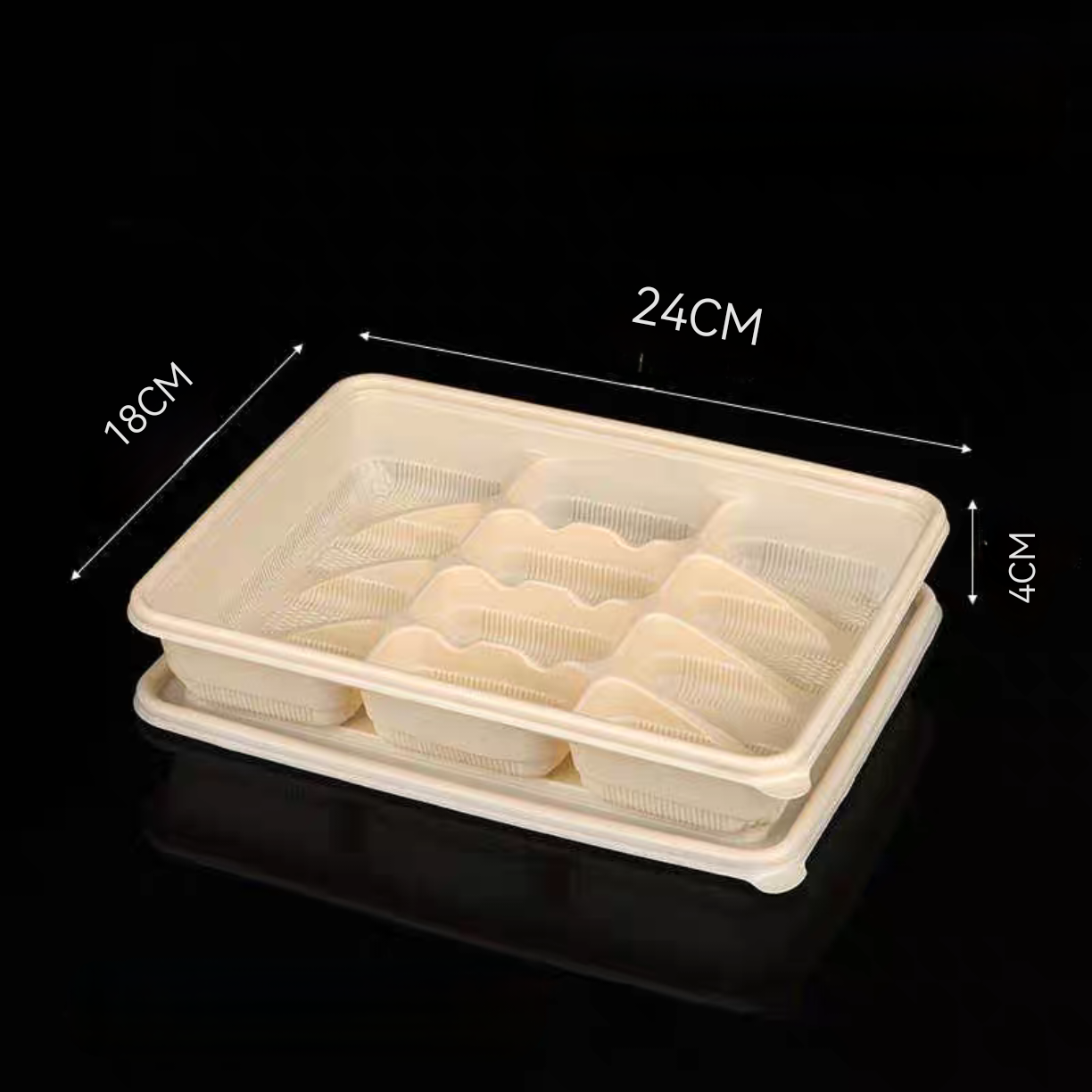 Corn starch biodegradable tray