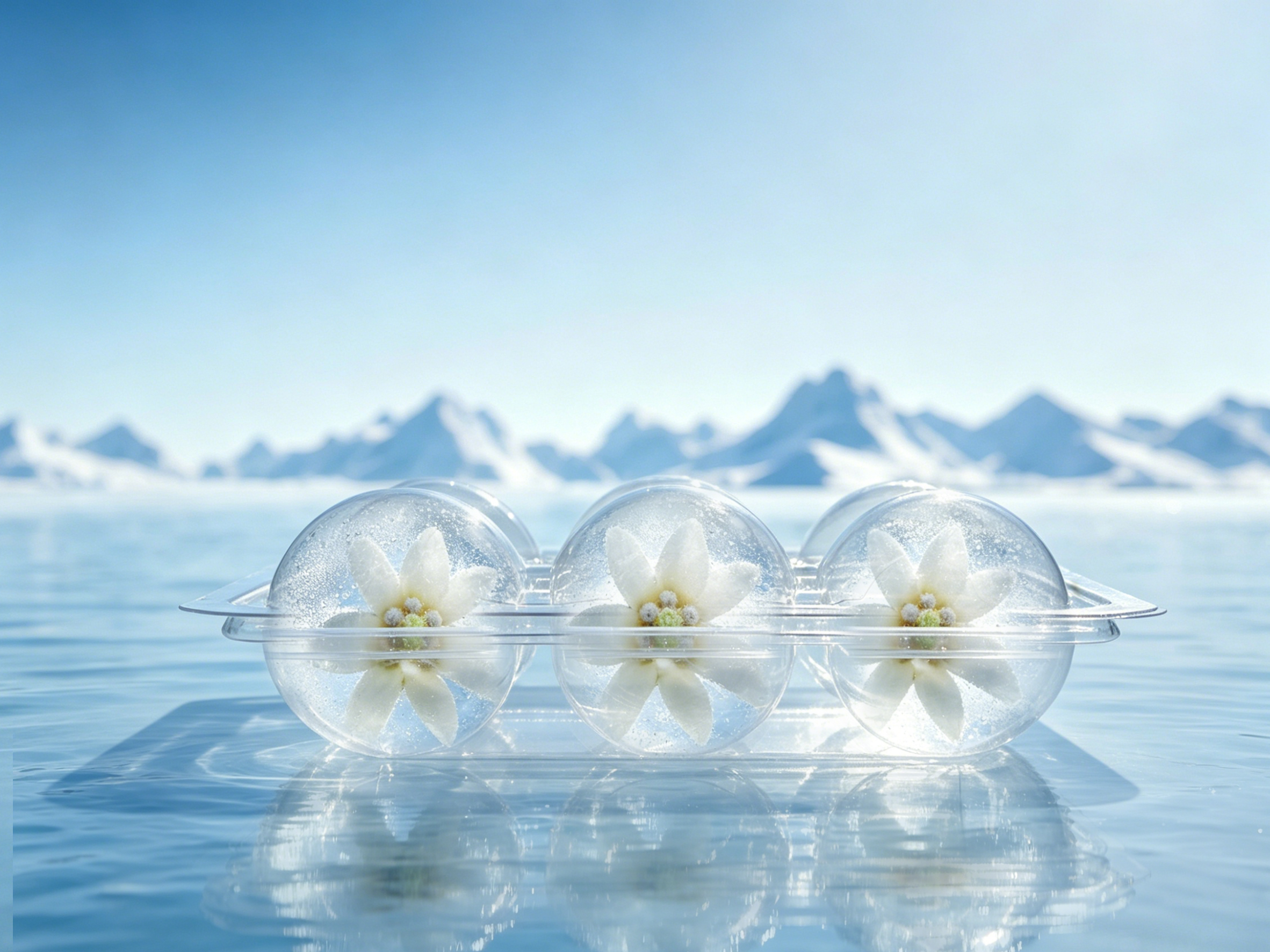 Low temperature freezing resistant PET vacuum packaging for ice cube