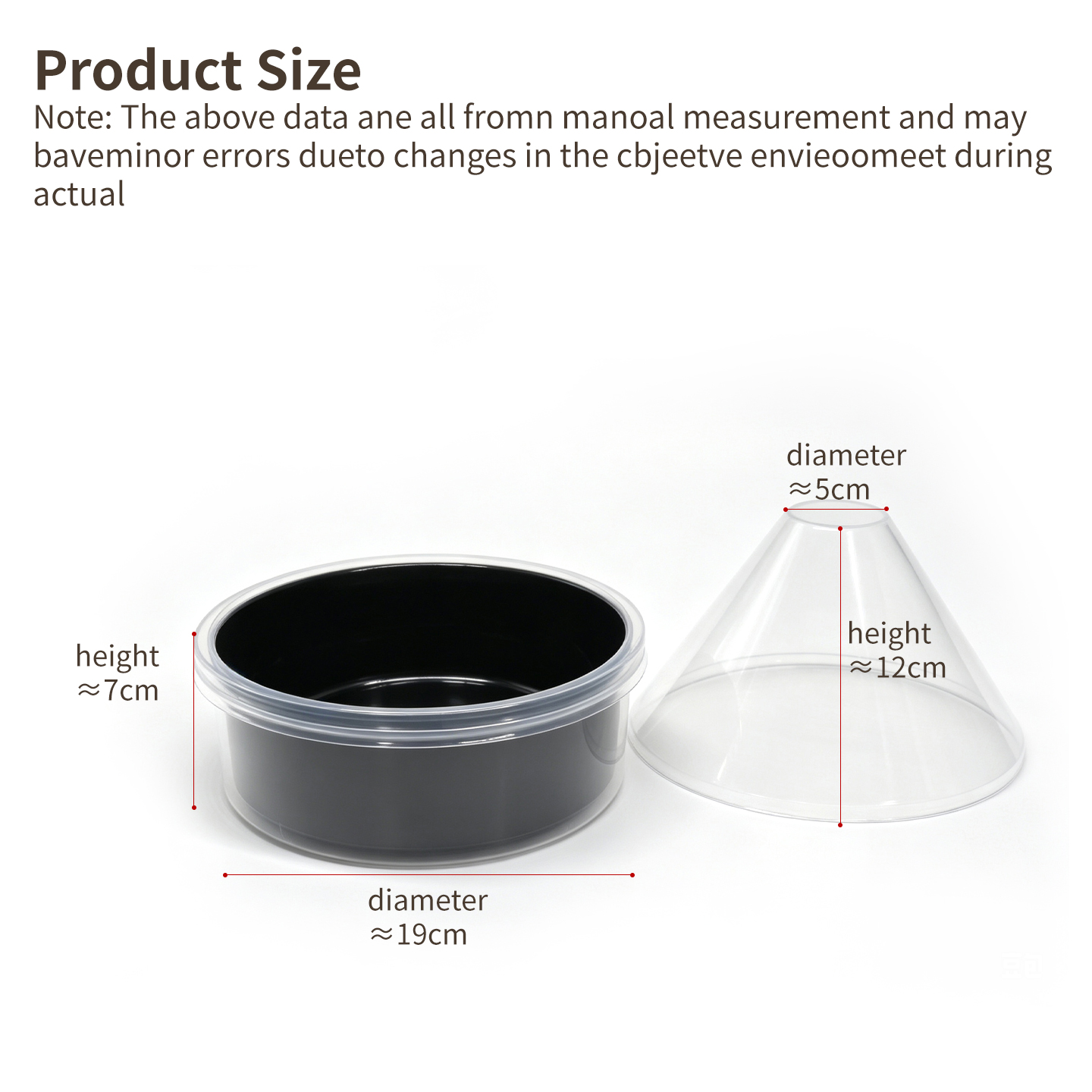 PET transparent vacuum formed cake box with cover