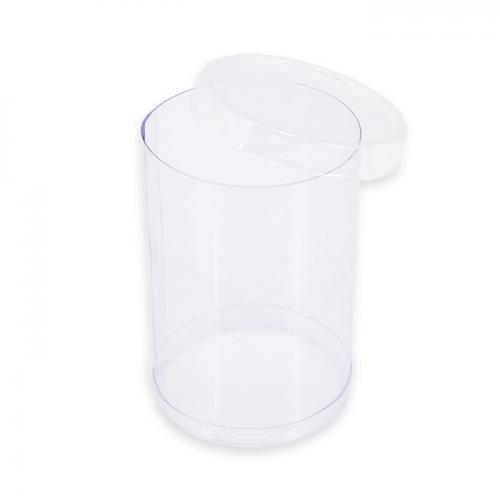 Transparent Round Plastic Cylinder Box With Lid