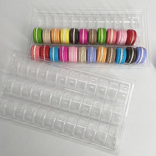 Clear Plastic Cookie Storage Macarons Trays