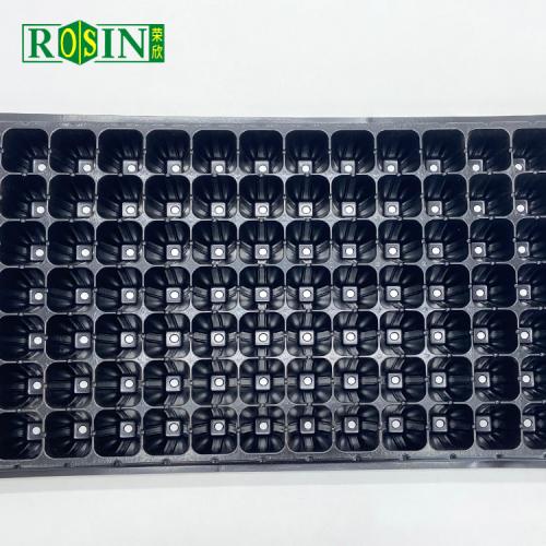105 Cell Black Plastic Seed Starting Trays With Dome