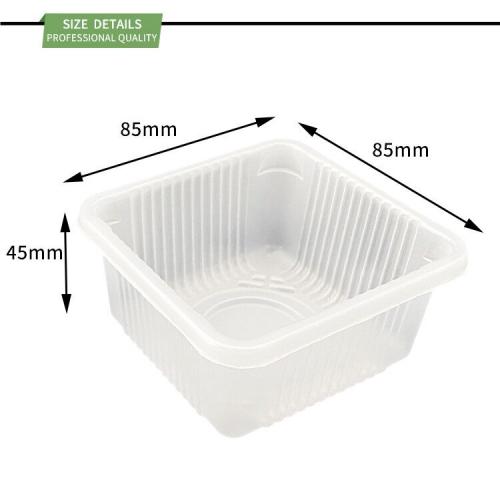 Square Plastic Egg-Yolk Puff Mooncake Baking Packing Container