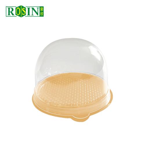 Plastic Individual Golden Cupcake Tray with Clear Lid for Wedding Birthday Christmas Halloween
