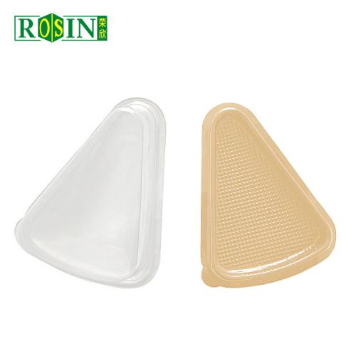 Individual Disposable Plastic Cheesecake Tray with Clear Lid  for Home, Bakery and Cafe Business