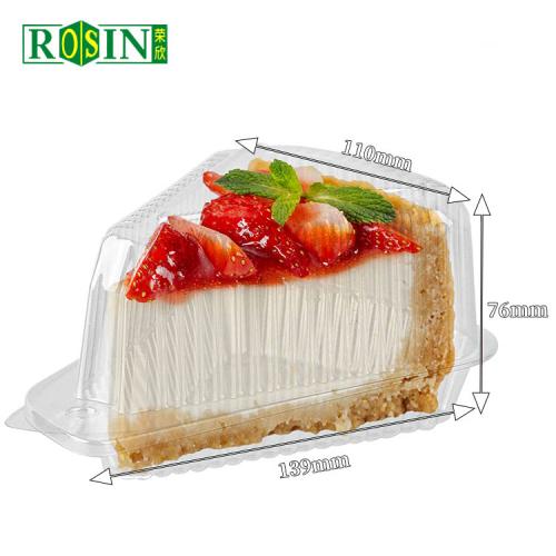 Disposable Triangular Clear Tray Pod for Flan Dessert Pastry Cookie Snack Fruit Packaging