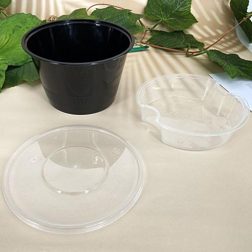 Disposable Storage Food Packaging Plastic Noodle Bowl With Lid