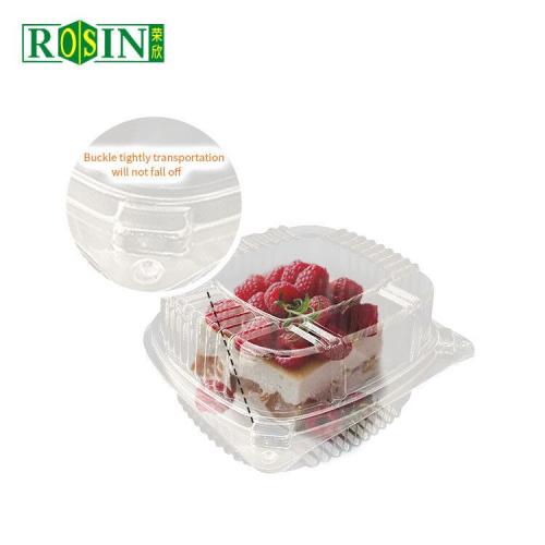 Transparent Square Plastic Cake Container Box Manufacturer