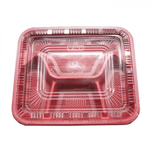 4 Compartment Plastic Bento Box Container With Lid For Food