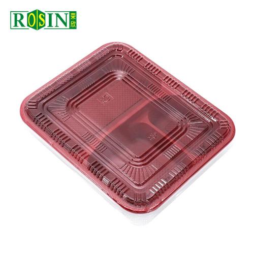 3 Compartment Disposable PP Plastic Bento Box Food Containers With Lids
