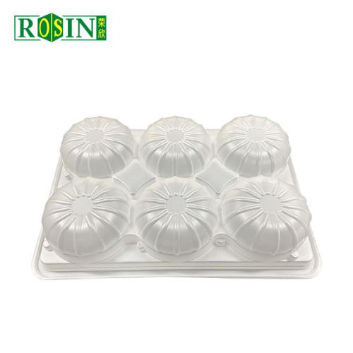 6 Holes Plastic Muffin Cake Pudding Mochi Tray