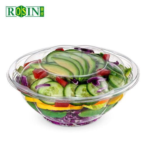 Disposable 24 OZ Fruit Salad Vegetable Round Plastic Tray