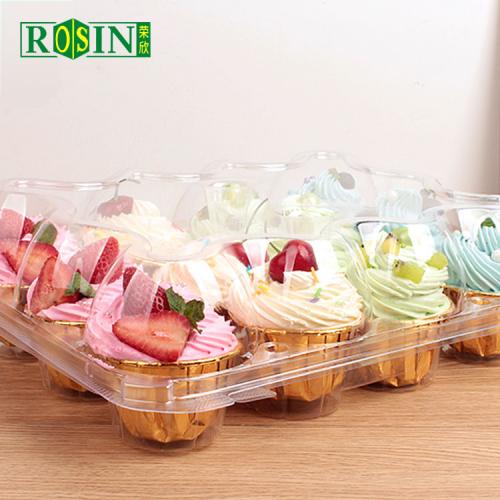 12 Plastic Clear Cupcake Box Supplier