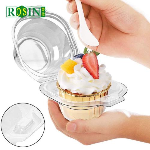 Single Plastic Clamshell Muffin Cupcake Container Box