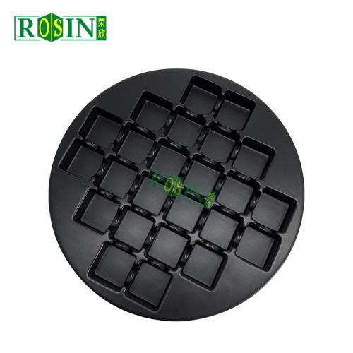 24 Round Black Blister Plastic Chocolate Truffle Tray Suppliers