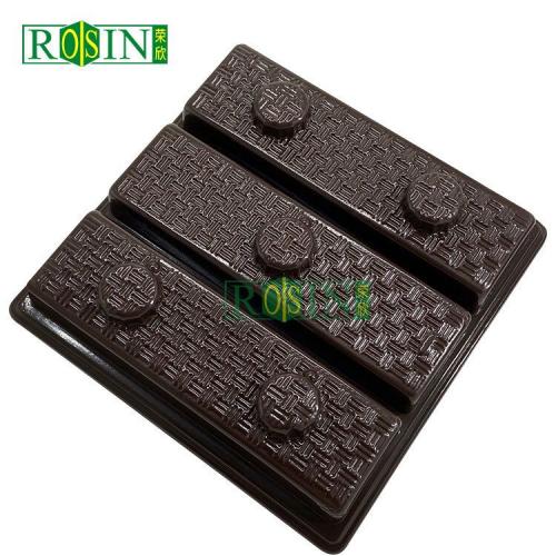 Customized brown blister plastic biscuit tray plastic chocolate tray insert