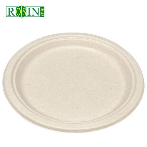 Disposable Biodegradable ODM Proof Dinner Plates For Restaurant Sugarcane Bagasse Party Paper Plates