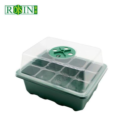 9 Holes Nursery Seedling Starter Tray Humidity Adjustable Plant Starter Kit with Dome and Base Greenhouse Grow Trays
