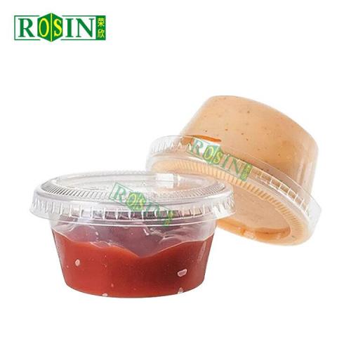 1/1.5/2/3/4/8/10 oz Disposable Plastic Sauce Cup