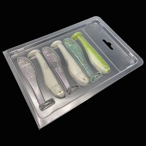 Customized blister plastic PET blister clamshell fishing lure packaging with hanger