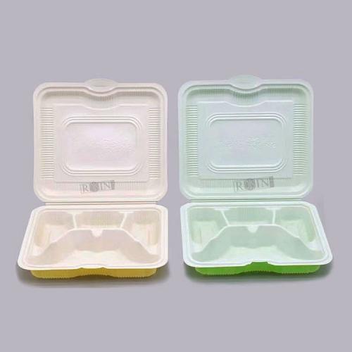 Disposable PP Microwavable 4 5 Take Away lunch Packing Togo Containers Clamshell Takeout Food Bento Box Hinged To Go Container