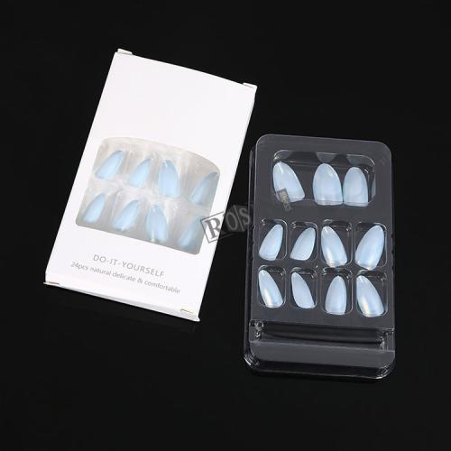 Customized Disposable Plastic Transparent Nail Tray with Paper Box and Clear Window