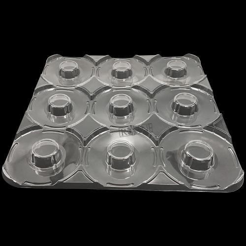 Customized Disposable PET Transparent Bottom Tray with 9 Compartments for Winding Yarn