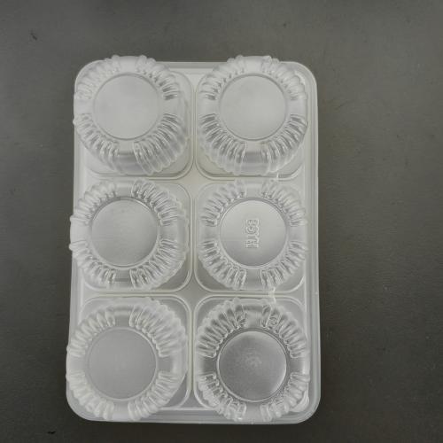 Customized 6 cavity PP round sweet mochi donut blister plastic cake tray