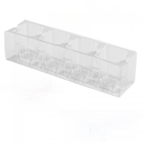 3 4 cavity seedling trays in a group Clamshell foldable plant flower horticultural black plastic PET germination container