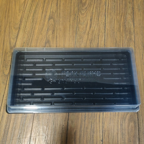 Customized black plant tray PP hydroponic nursery planting inner tray PS plastic greenhouse rectangular plant tray with holes
