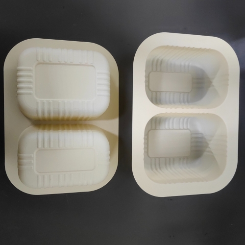 1000 ml 100%biodegradable 2 compartments disposable corn starch lunch box