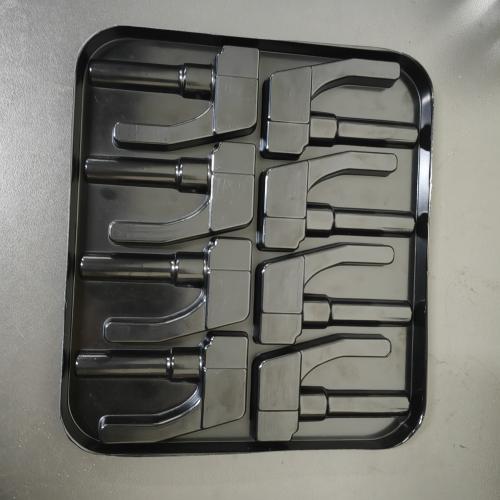 Customized transparent/black 8 grid PET plastic medical tool vacuum packaging container tray