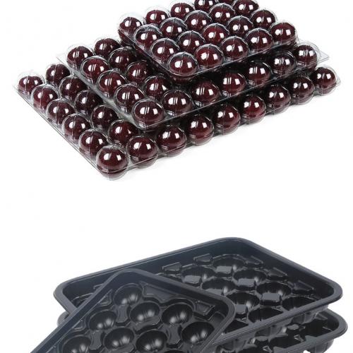Plastic waxberry blister tray transparent disposable cherry fruit packaging box